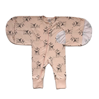 Plum Pink Deer Swaddle Suit 0.5 Tog Single Item