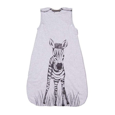 Plum Jersey Sleep Bag 1 Tog Grey Zebra with Baby