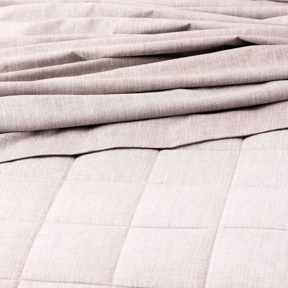 Park Avenue Paradis Washed Chambray Quilted Quilt Cover Set Plum