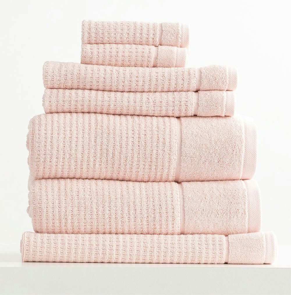 Renee Taylor Cambridge Textured Cotton Bath Towels Primrose