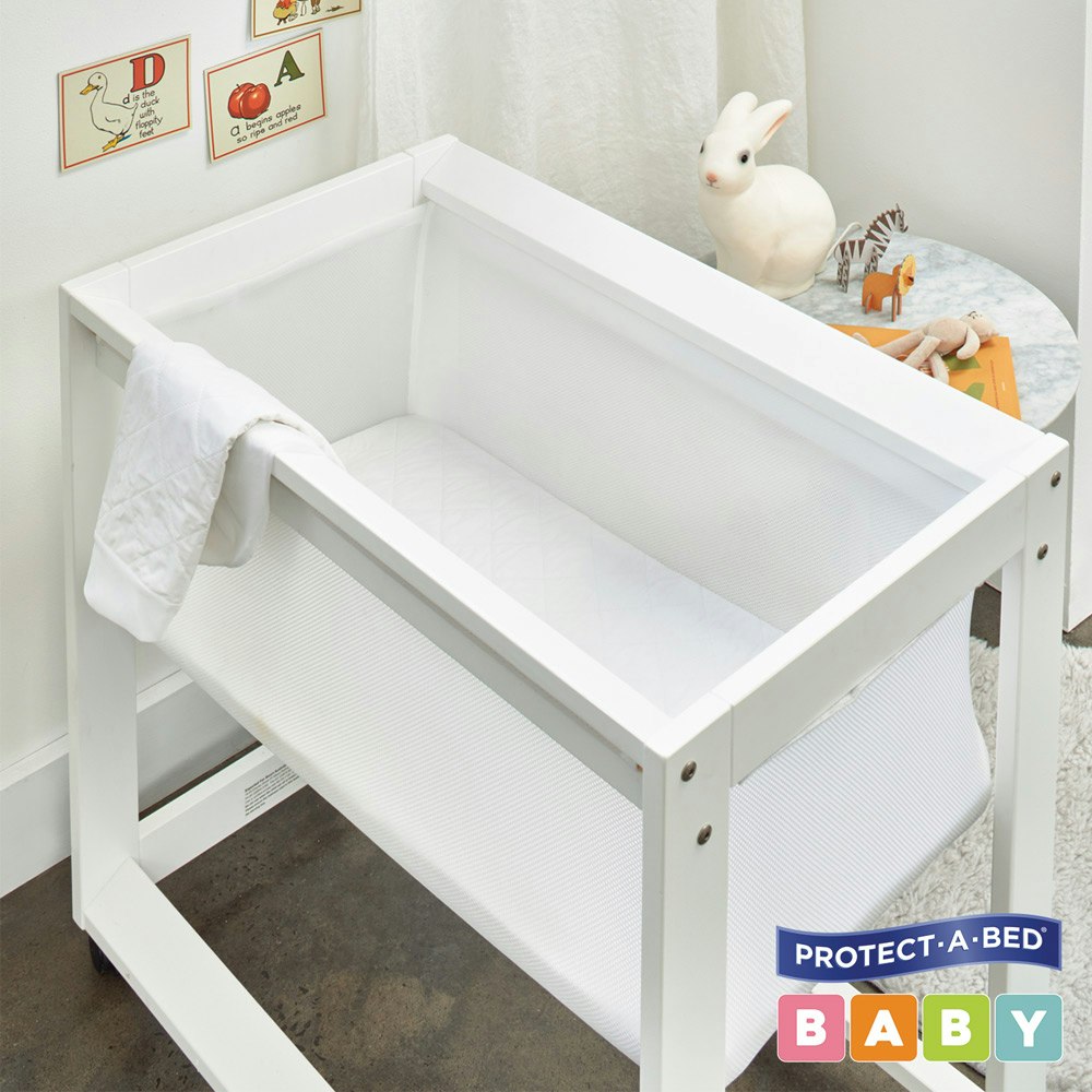 Protect A Bed Cotton Quilted Fitted Cot Mattress Protector Cot