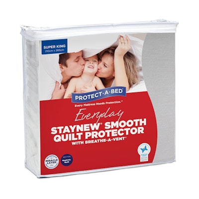 Protect-A-Bed Staynew Smooth Anti-Allergy Fully Encased Waterproof Quilt Protector