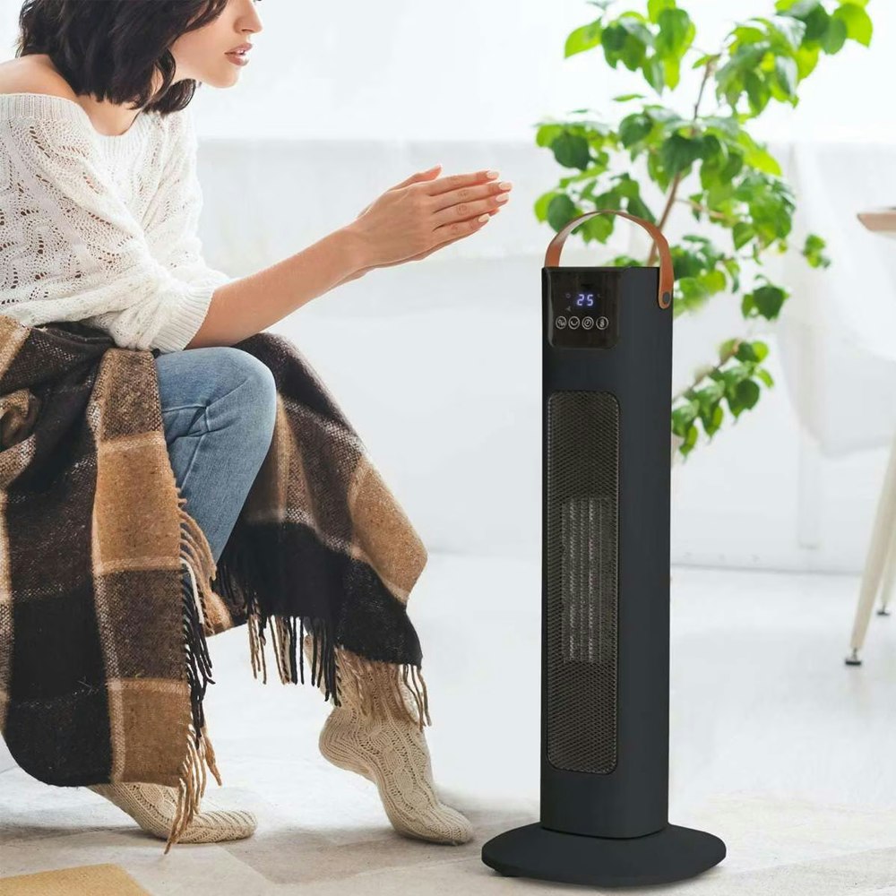 Pursonic Portable Oscillating Electric Tower Heater Black 2