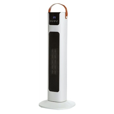Pursonic Portable Oscillating Electric Tower Heater White
