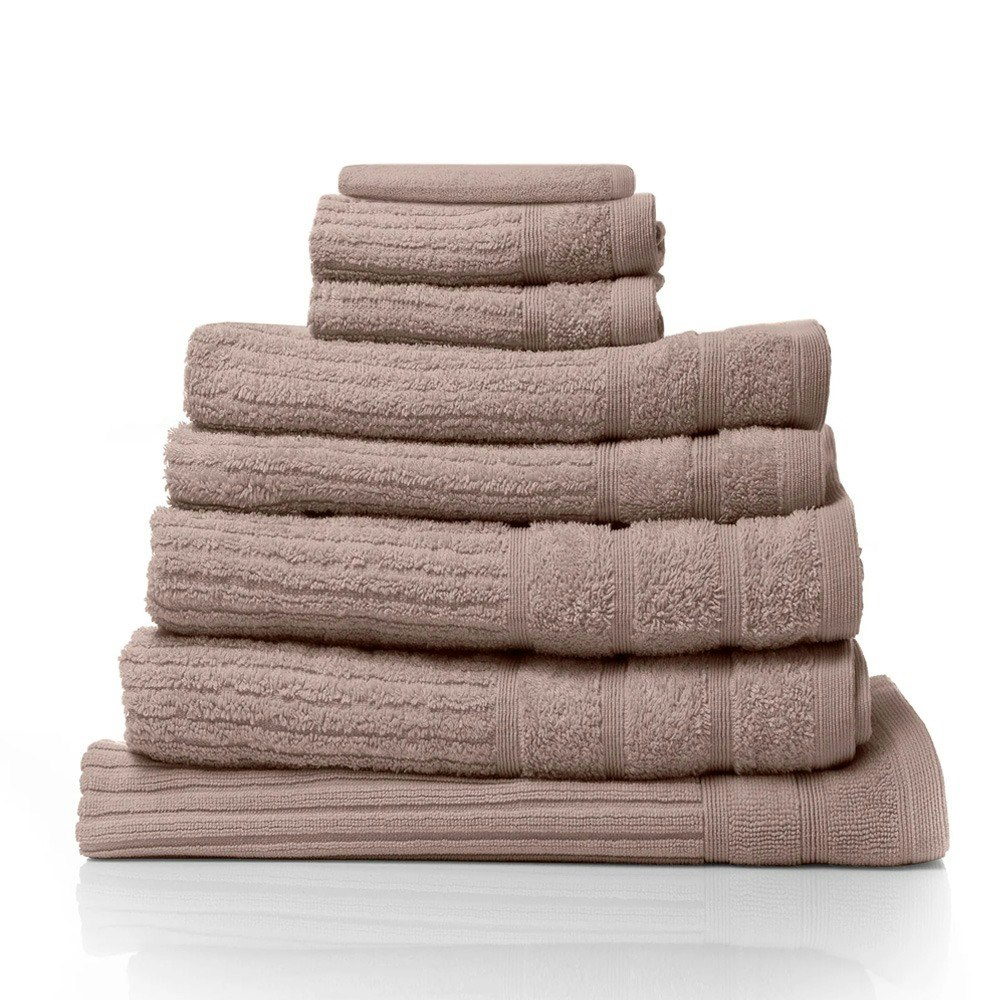Royal Comfort 8 Piece Eden Luxury Cotton Bath Towel Set Rose