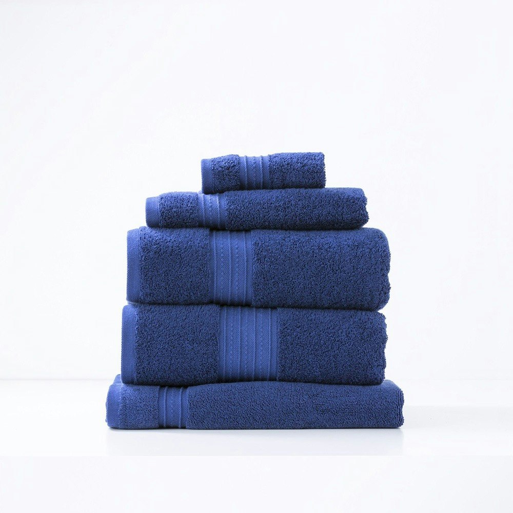 Renee Taylor Brentwood Low Twist Cotton Bath Towels Royal