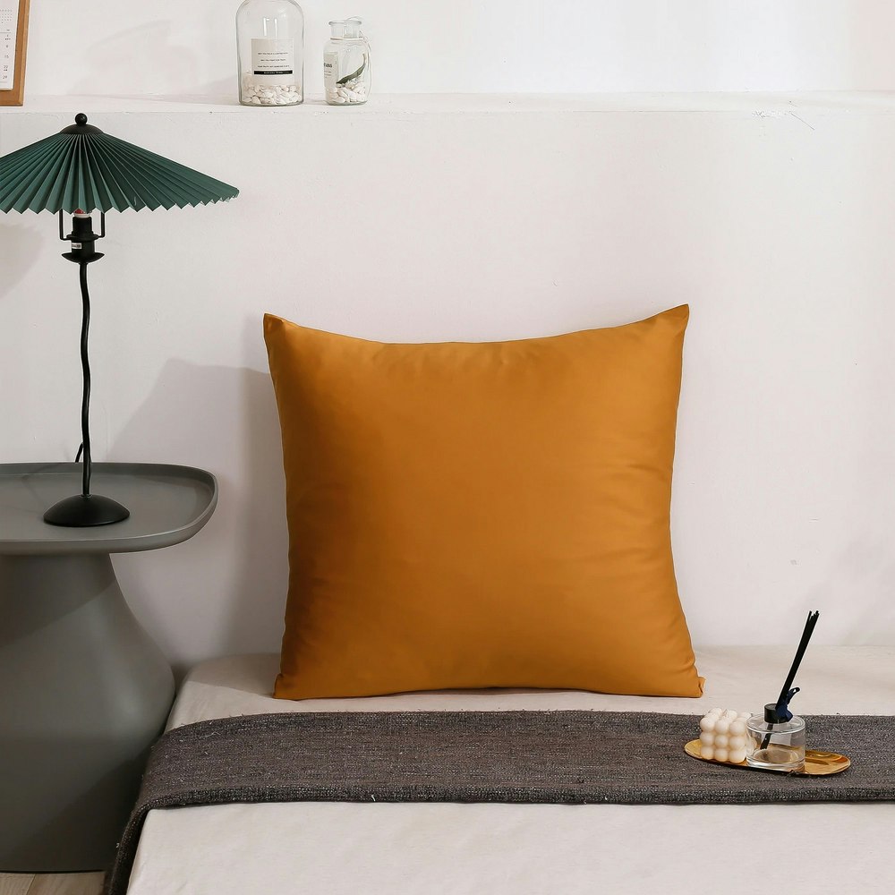 Serene 400TC Bamboo Cotton Blend Sateen Euro Pillowcase Rust