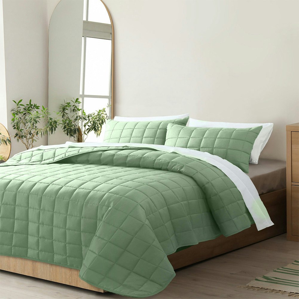 Royal Comfort All Season Coverlet Set Sage 1