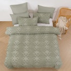 Dreamaker Fletcher Ultrafine Tufted Chenille Quilt Cover Set 3