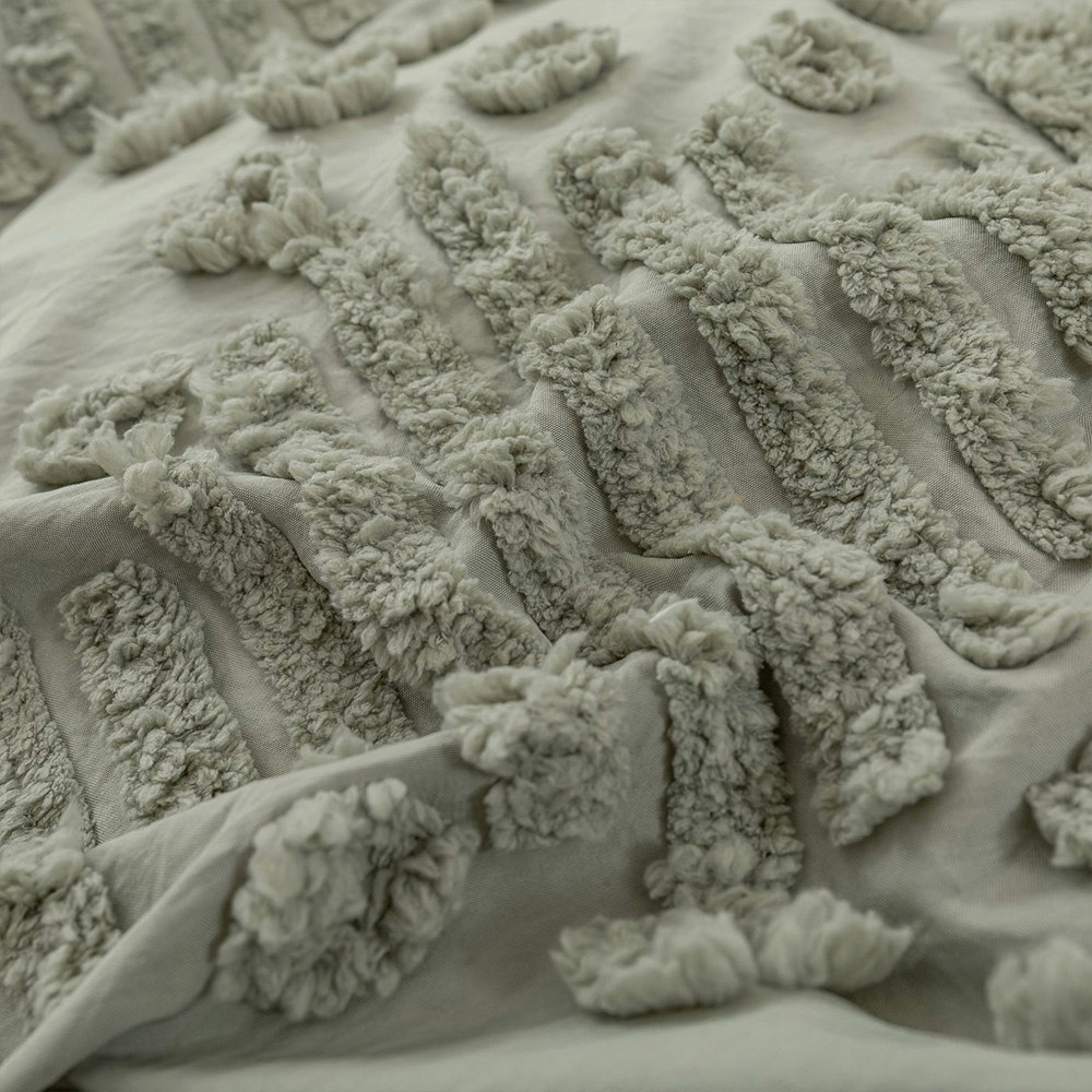 Dreamaker Fletcher Ultrafine Tufted Chenille Quilt Cover Set 6