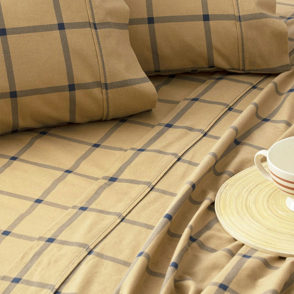 Park Avenue Sander Egyptian Cotton Flannelette Sheet Set 2