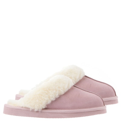 Uggaroo Pink Leather Scuff Slippers Womens