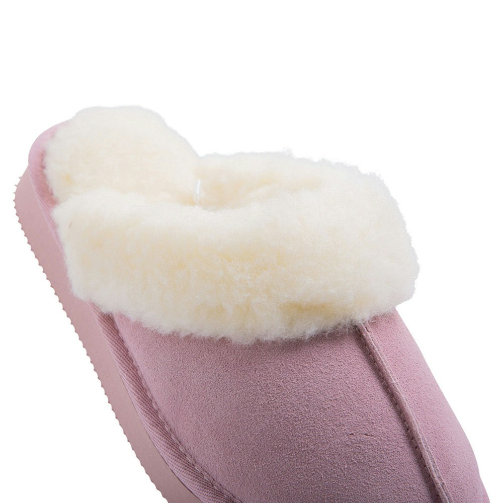 Uggaroo Pink Leather Scuff Slippers Womens