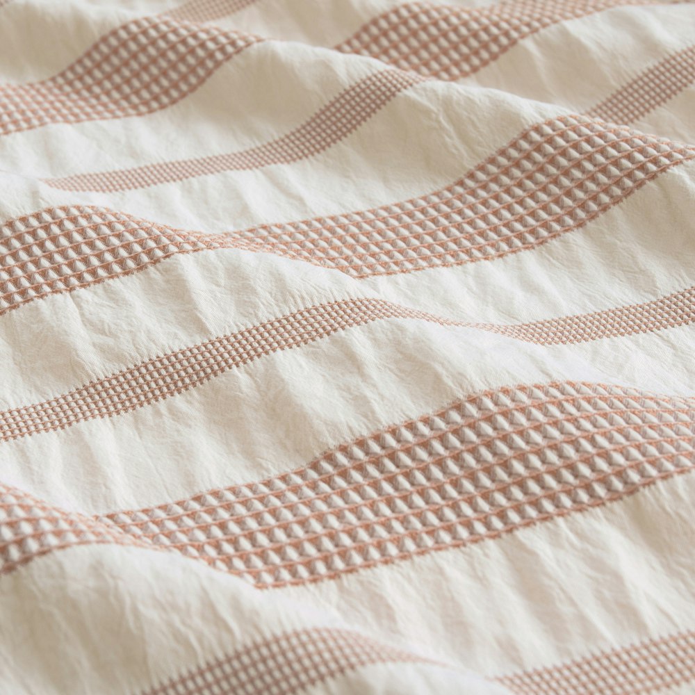 Ardor Boudoir Lisbon Seersucker Quilt Cover Set Shell