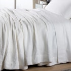 Sheridan Cotton Waffle Blanket Snow on bed