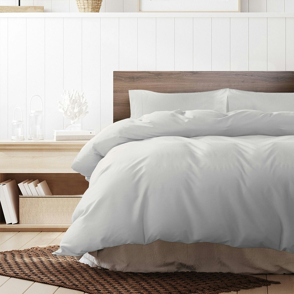 Royal Comfort 1000 Thread Count Cotton Blend Quilt Cover Set Silver