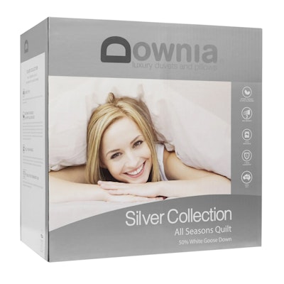 Downia Silver Collection 50% White Goose Down and Feather Quilt