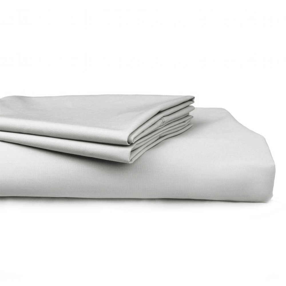 Algodon 300 Thread Count Percale Cotton Combo Sheet Set silver