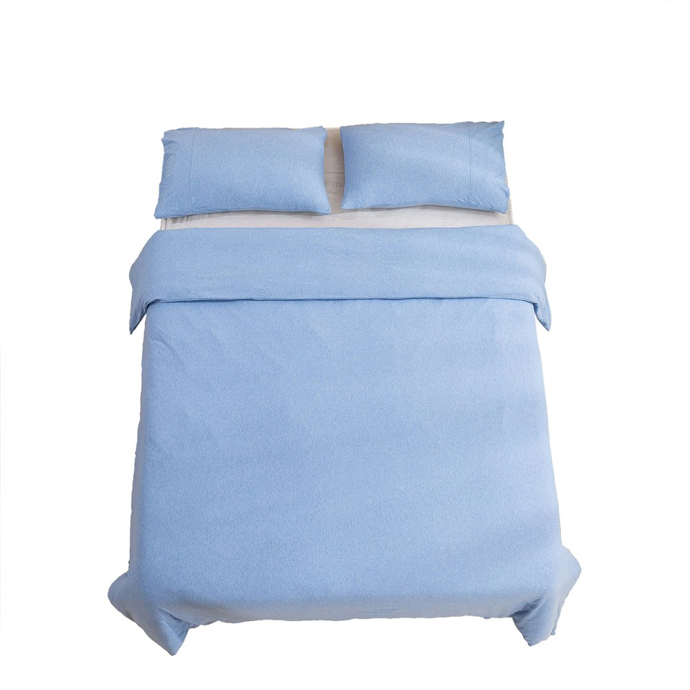 Dreamaker Sky Blue Cotton Jersey Quilt Cover Set