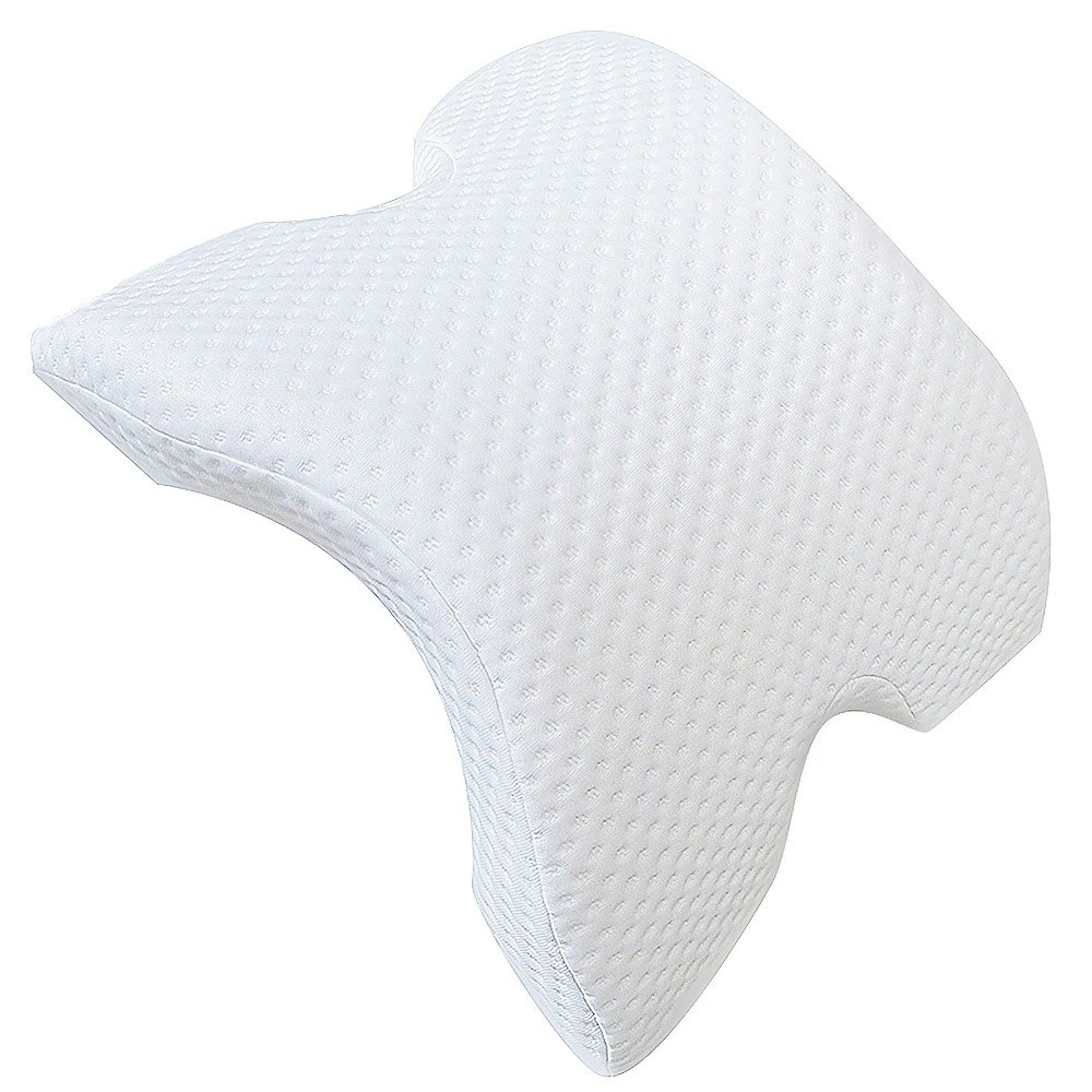 SleepLabs Arm Arch Contoured Memory Foam Pillow with Pillowcase