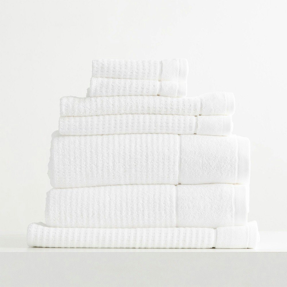 Renee Taylor Cambridge Textured Cotton Bath Towels Snow