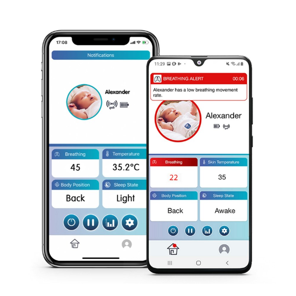 Snuza Pico Smart Wearable Baby Monitor Connect App