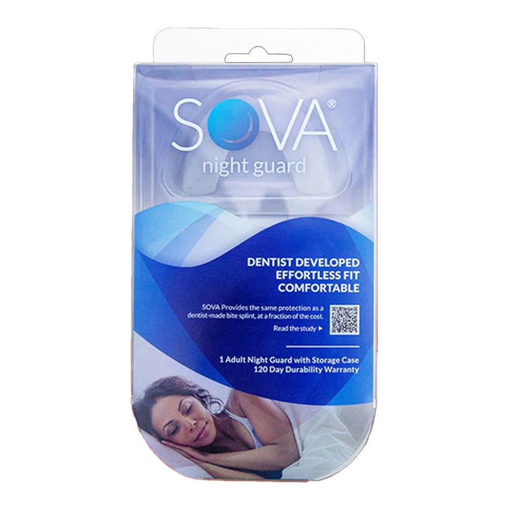 SOVA 3D Mouth Guard 1.6mm with Case | Custom-Fit Sleep Night Guard for  Clenching