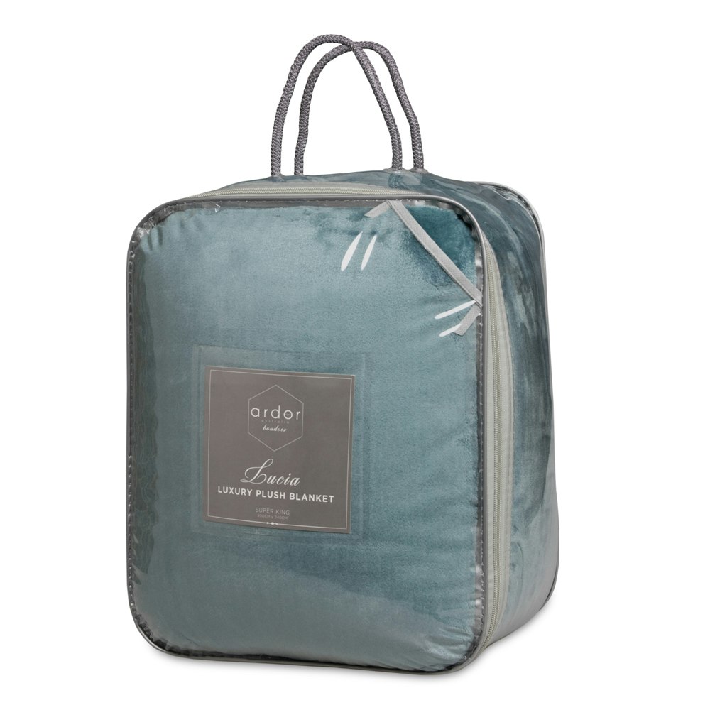 Ardor Boudoir Lucia Luxury Plush Blanket Stormy Sea Packaging