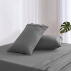 Dreamaker Superfine Washed Microfibre Sheet Set Charcoal 2