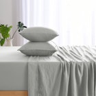 Dreamaker Superfine Washed Microfibre Sheet Set Dove Grey
