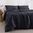 Dreamaker Superfine Washed Microfibre Sheet Set Navy
