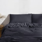 Dreamaker Superfine Washed Microfibre Sheet Set Navy 2