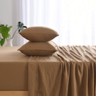 Dreamaker Superfine Washed Microfibre Sheet Set Rust