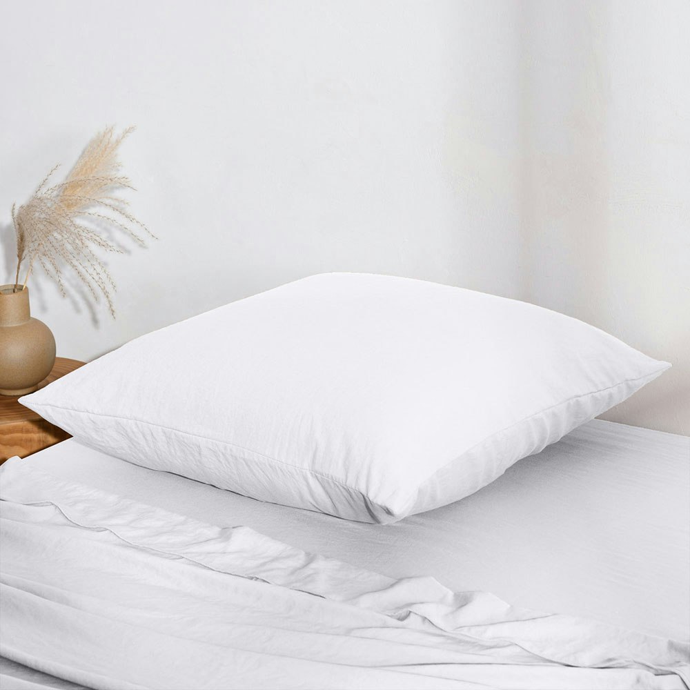 Dreamaker Superfine Washed Microfibre European Pillowcase White 3