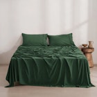 Dreamaker Superfine Washed Microfibre Sheet Set Hunter Green