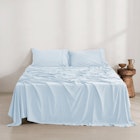 Dreamaker Superfine Washed Microfibre Sheet Set Ice Blue