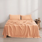 Dreamaker Superfine Washed Microfibre Sheet Set Peach