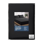 Dreamaker Superfine Washed Microfibre Combo Fitted Sheet Set Black