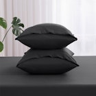 Dreamaker Superfine Washed Microfibre Combo Fitted Sheet Set Black