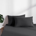 Dreamaker Superfine Washed Microfibre Combo Fitted Sheet Set Black