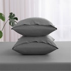 Dreamaker Superfine Washed Microfibre Combo Fitted Sheet Set Charcoal