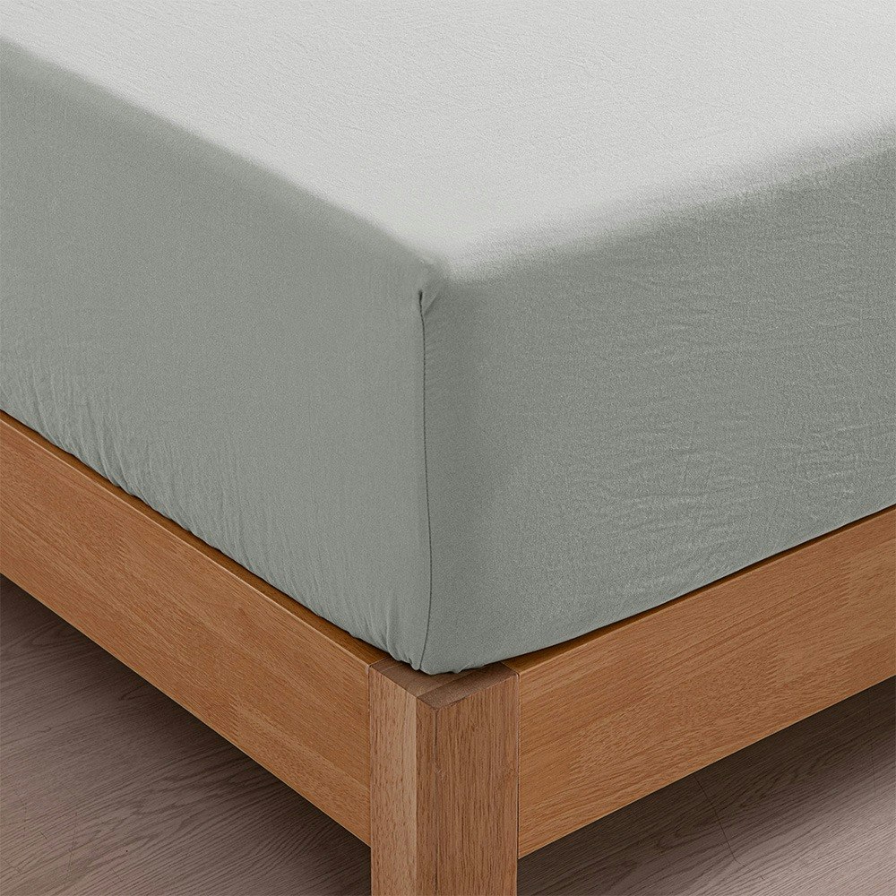 Dreamaker Superfine Washed Microfibre Combo Fitted Sheet Set Dove Grey