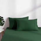 Dreamaker Superfine Washed Microfibre Combo Fitted Sheet Set Hunter Green