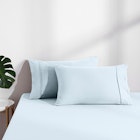 Dreamaker Superfine Washed Microfibre Combo Fitted Sheet Set Ice Blue