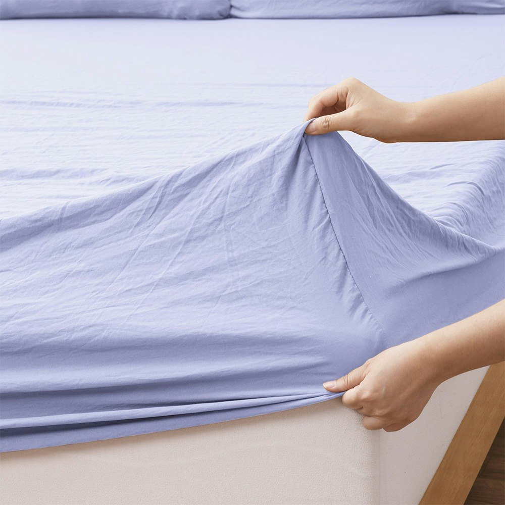 Dreamaker Superfine Washed Microfibre Combo Fitted Sheet Set Lilac