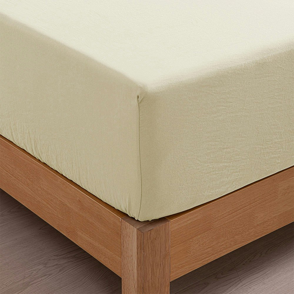Dreamaker Superfine Washed Microfibre Combo Fitted Sheet Set Natural