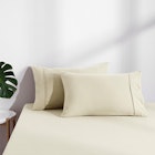 Dreamaker Superfine Washed Microfibre Combo Fitted Sheet Set Natural