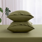 Dreamaker Superfine Washed Microfibre Combo Fitted Sheet Set Olive