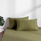 Dreamaker Superfine Washed Microfibre Combo Fitted Sheet Set Olive