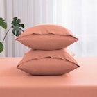 Dreamaker Superfine Washed Microfibre Combo Fitted Sheet Set Pink Clay